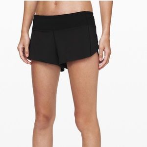 Lululemon black speed up shorts